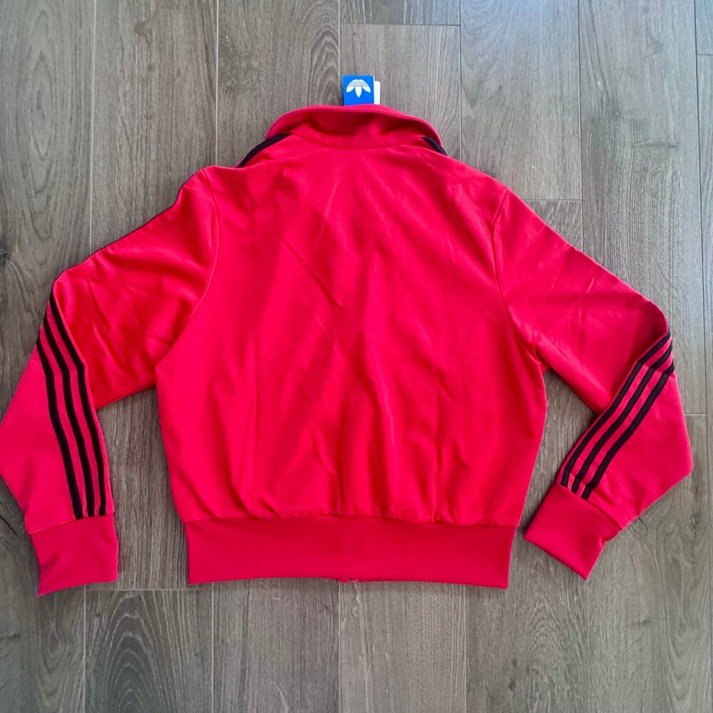 Adidas Firebird Track Jacket Red Black Women Large KD1344 Retro Better Scarlet - Picture 10 of 11